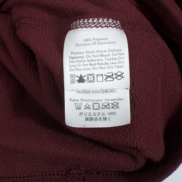 Eddie Bauer Men's 1/2 Zip Sweatshirt M Burgundy Polyester Fleece - Picture 4 of 4